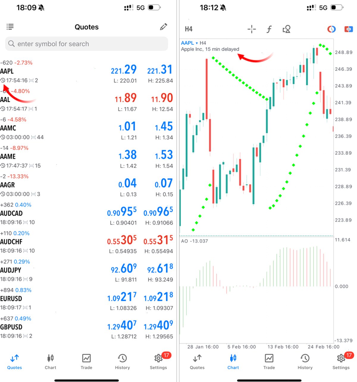 改进了报价延迟的显示